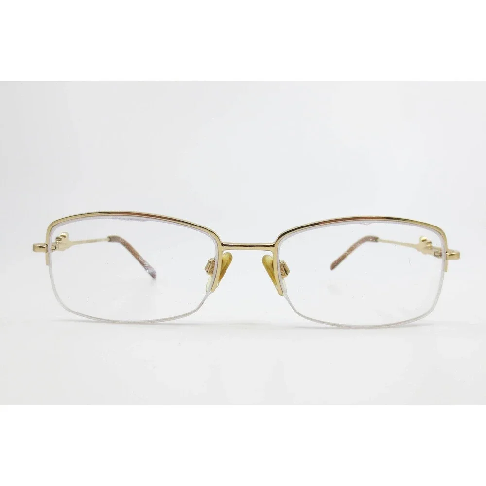 Sferoflex 2088 108 Gold Semi Rimless Rectangular Eyeglasses Frames 51-17-135